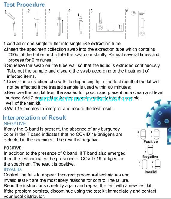 Flu and 2019 Novel Contagious Virus Combined AG/Ab Medical Instrument