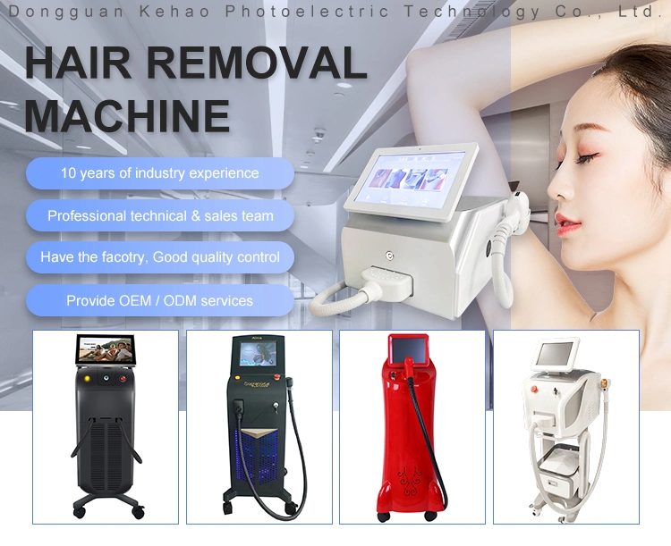 Medical Laser Distributors Cosmetics Titanium 808nm Diode Laser Hair Removal Machine Beauty Salon Skin Care Facial Equipment Supplier