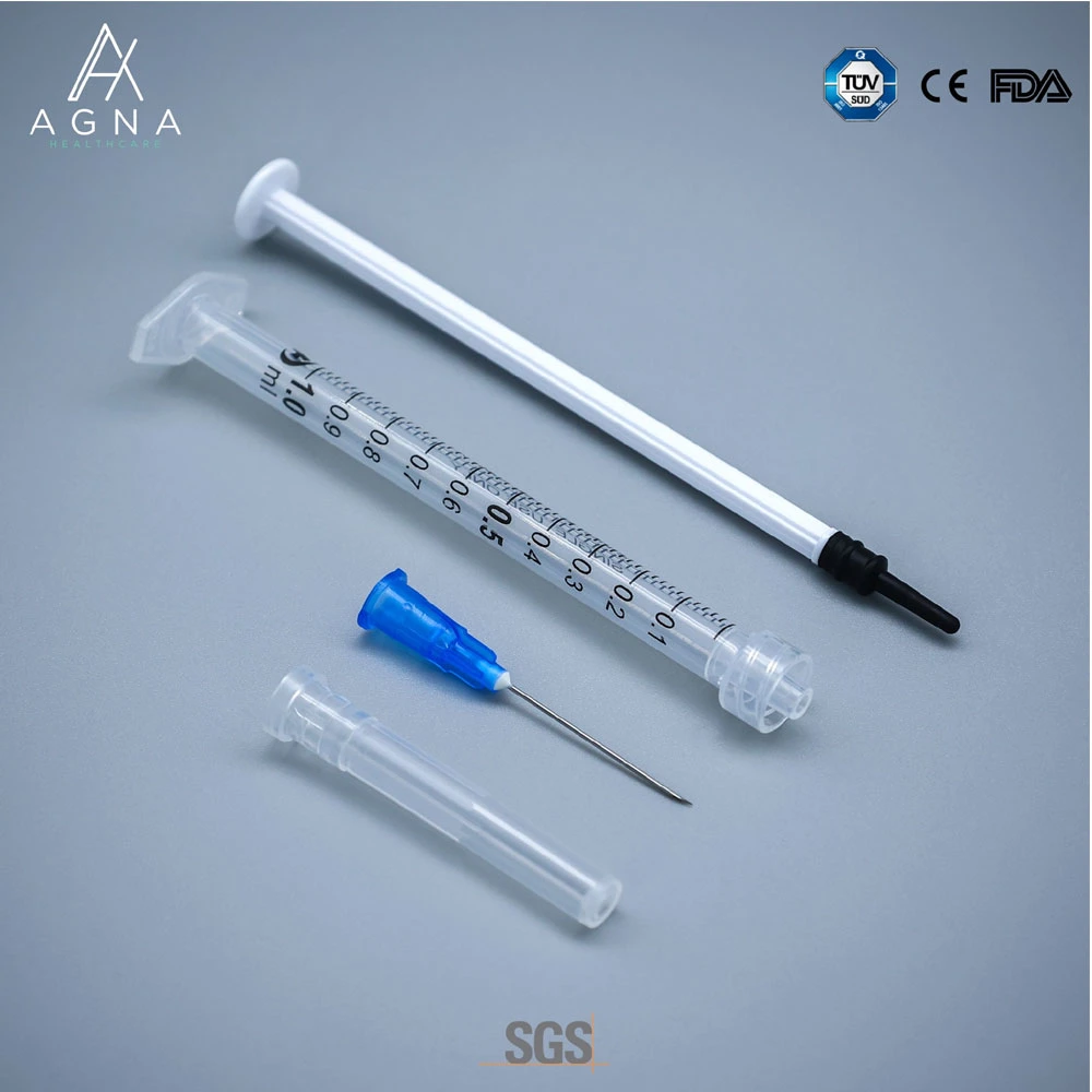 Medical Instruments Disposable Syringe with Needle Luer Lock 1 Ml for Vaccine Low Dead Space Top Price in Market CE/ISO13485/FDA China